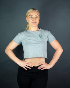 Dark Gray Crop Tops